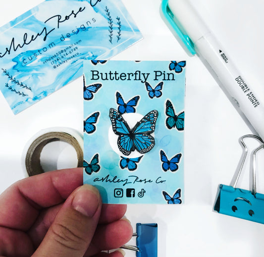 Blue Butterfly Pin