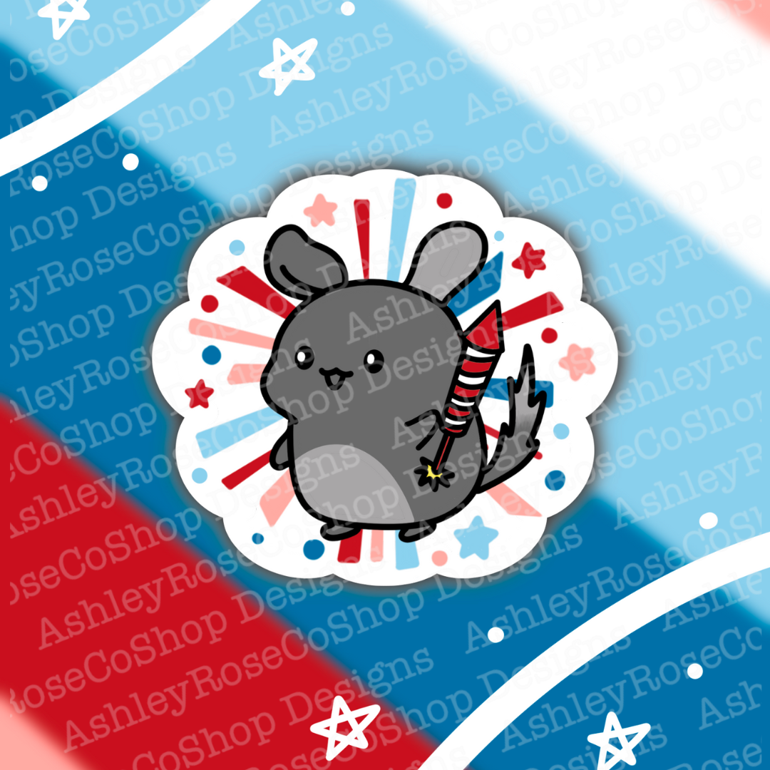 Chinchilla 4th of July Sticker Pack