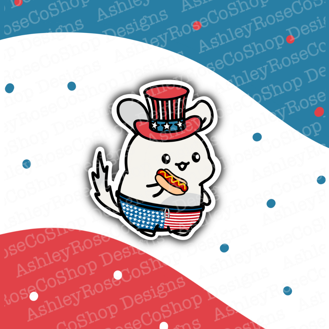 Chinchilla 4th of July Sticker Pack