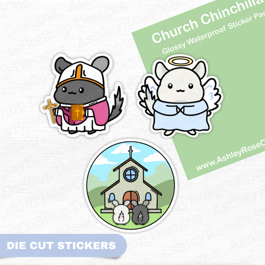 Church Chinchilla Sticker Pack