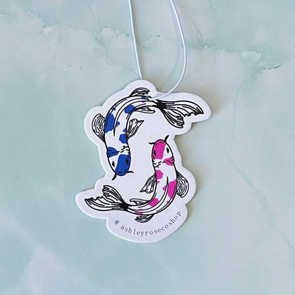 Koi Fish (Blue/Pink) Hanging Air Freshener